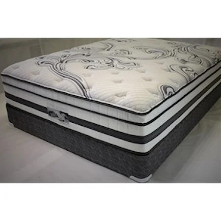 Queen Hybrid Euro Top Mattress and 9" Wood Foundation